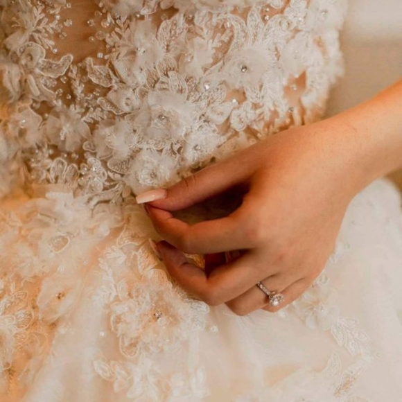 MORI LEE Madeline Gardner | Maritza Wedding Dress | Ivory/Champagne - Picture 6 of 6